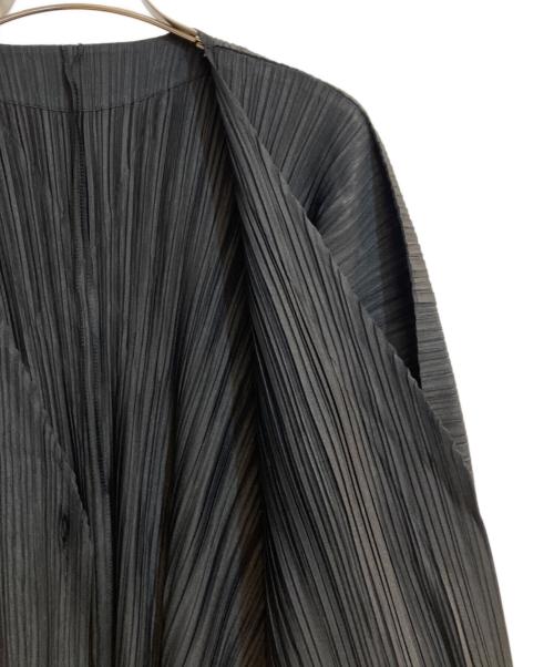 PLEATS PLEASE（プリーツプリーズ）PLEATS PLEASE (プリーツプリーズ) プリーツロングカーディガン ブラック サイズ:3の古着・服飾アイテム