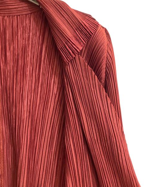 PLEATS PLEASE（プリーツプリーズ）PLEATS PLEASE (プリーツプリーズ) プリーツテーラードジャケット レッド サイズ:4の古着・服飾アイテム