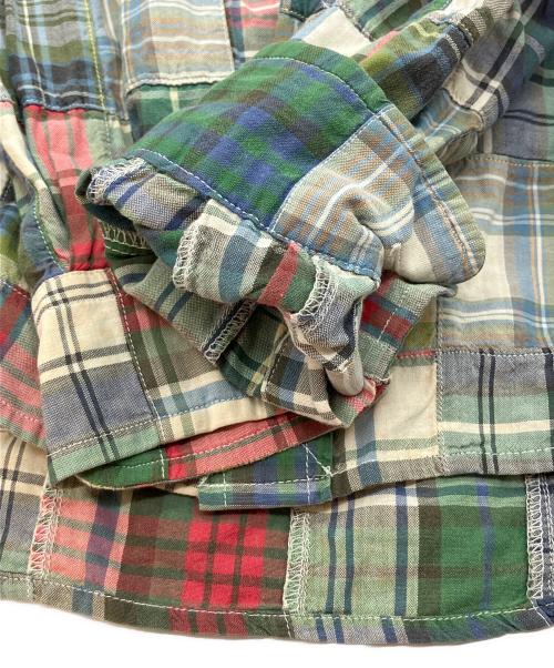 POLO RALPH LAUREN（ポロ・ラルフローレン）POLO RALPH LAUREN (ポロ・ラルフローレン) ポニー刺繍パッチワークマドラスチェックシャツ マルチカラー サイズ:Lの古着・服飾アイテム