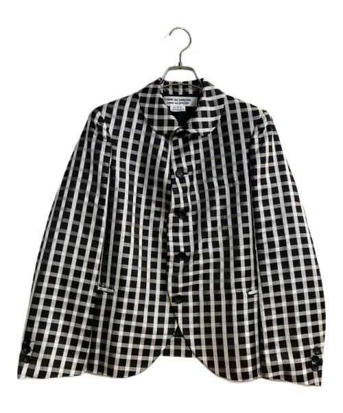 COMME des GARCONS COMME des GARCONS（コムデギャルソン コムデギャルソン）COMME des GARCONS COMME des GARCONS (コムデギャルソン コムデギャルソン) 25ss ラウンドカラーサテンチェックジャケット ブラック サイズ:Sの古着・服飾アイテム