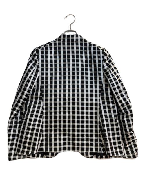 COMME des GARCONS COMME des GARCONS（コムデギャルソン コムデギャルソン）COMME des GARCONS COMME des GARCONS (コムデギャルソン コムデギャルソン) 25ss ラウンドカラーサテンチェックジャケット ブラック サイズ:Sの古着・服飾アイテム