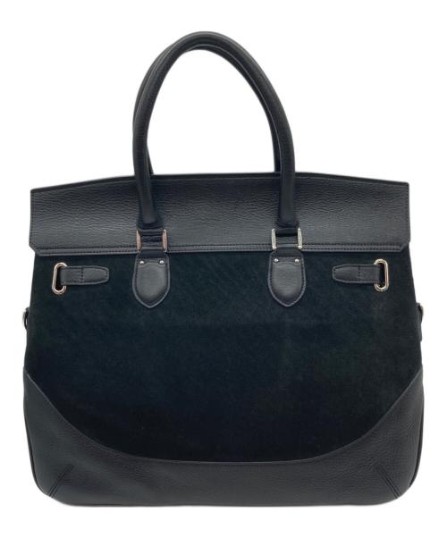 PELLE MORBIDA（ペッレモルビダ）PELLE MORBIDA (ペッレモルビダ) BIARRITZ-フラップボストンバッグ/ビアリッツ ブラックの古着・服飾アイテム