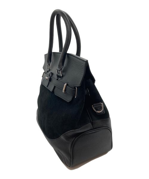 PELLE MORBIDA（ペッレモルビダ）PELLE MORBIDA (ペッレモルビダ) BIARRITZ-フラップボストンバッグ/ビアリッツ ブラックの古着・服飾アイテム