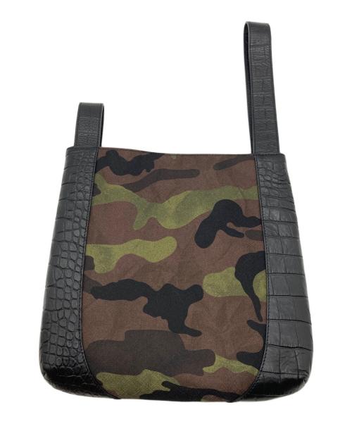 PELLE MORBIDA（ペッレモルビダ）PELLE MORBIDA (ペッレモルビダ) VELAカモフラージュ柄ワンハンドバッグ グリーンの古着・服飾アイテム