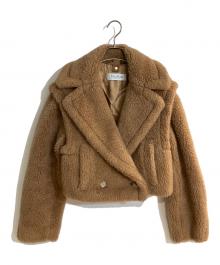 MaxMara（マックスマーラ）の古着「Santos Teddy Bear Cropped Jacket」｜ブラウン