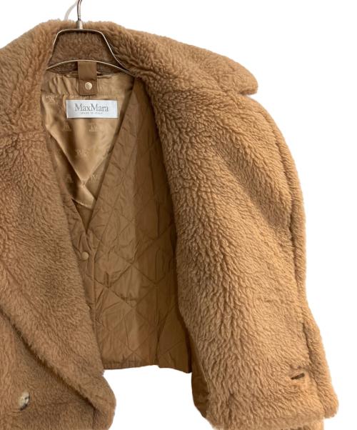 MaxMara（マックスマーラ）MaxMara (マックスマーラ) Santos Teddy Bear Cropped Jacket ブラウン サイズ:40の古着・服飾アイテム