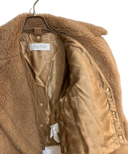 MaxMara（マックスマーラ）MaxMara (マックスマーラ) Santos Teddy Bear Cropped Jacket ブラウン サイズ:40の古着・服飾アイテム