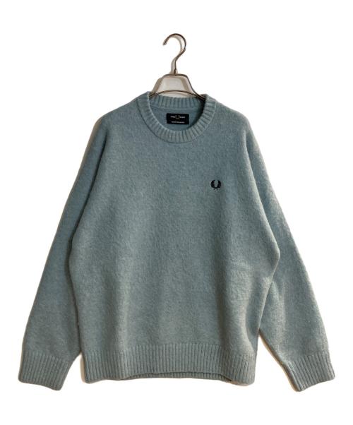 FRED PERRY（フレッドペリー）FRED PERRY (フレッドペリー) フラッフィクルーネックセーター スカイブルー サイズ:Ｌの古着・服飾アイテム