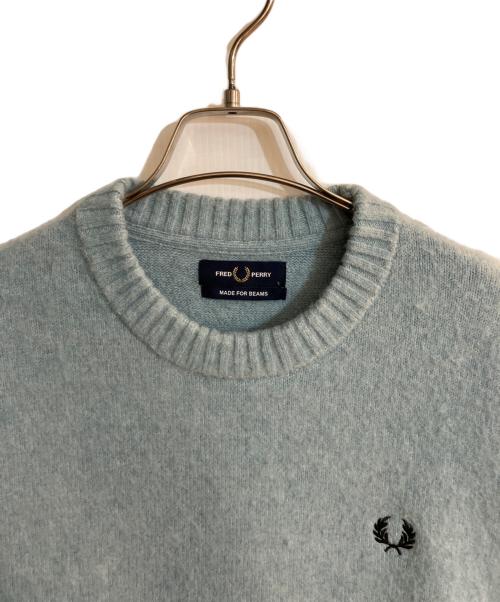 FRED PERRY（フレッドペリー）FRED PERRY (フレッドペリー) フラッフィクルーネックセーター スカイブルー サイズ:Ｌの古着・服飾アイテム
