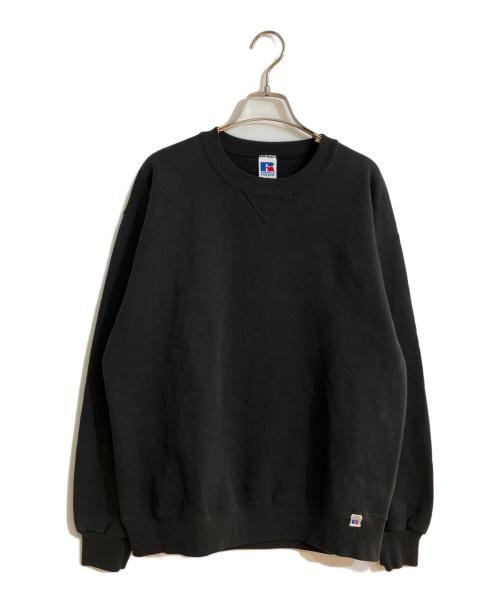 RUSSELL ATHLETIC（ラッセルアスレチック）RUSSELL ATHLETIC (ラッセルアスレチック) 前V無地スウェット ブラック サイズ:Ｌの古着・服飾アイテム