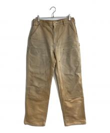 CarHartt（カーハート）の古着「FIRM DUCK DOUBLE FRONT UTILITY WORK PANT/ファーム ダック ダブル フロント ユーティリティ ワーク パンツ」｜ブラウン