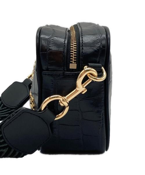 MARC JACOBS（マークジェイコブス）MARC JACOBS (マークジェイコブス) クロスボディ クロコ型押しレザーショルダーバッグ ブラックの古着・服飾アイテム