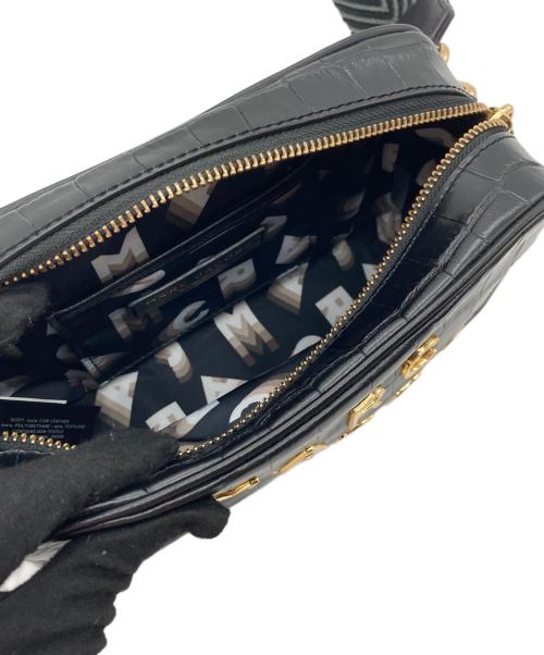 MARC JACOBS（マークジェイコブス）MARC JACOBS (マークジェイコブス) クロスボディ クロコ型押しレザーショルダーバッグ ブラックの古着・服飾アイテム