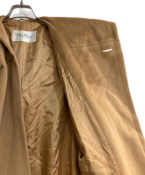 MaxMara（マックスマーラ）MaxMara (マックスマーラ) カシミヤ混フーデッドコート ブラウン サイズ:40の古着・服飾アイテム