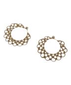 SIRISIRIシリシリ）の古着「ARABESQUE EARRINGS HOOP WHT MINI/アラベスク イヤリングス フープ ホワイト ミニ」｜ベージュ