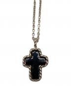 THE CRIMIEザ クライミー）の古着「STONE CROSS SILVER NECKLACE/ストーンクロスシルバーネックレス」｜ブラック×シルバー