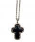 THE CRIMIE（ザ クライミー）の古着「STONE CROSS SILVER NECKLACE/ストーンクロスシルバーネックレス」｜ブラック×シルバー