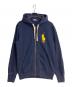 POLO RALPH LAUREN（ポロ・ラルフローレン）の古着「ビックポニージップパーカー」｜ネイビー