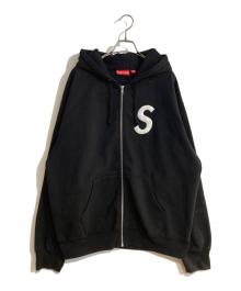 SUPREME（シュプリーム）の古着「S Logo Zip Up Hooded Sweatshirt/エスロゴジップアップフーディッドスウェットシャツ」｜ブラック