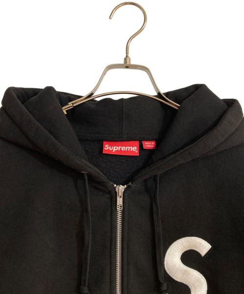 SUPREME（シュプリーム）Supreme (シュプリーム) S Logo Zip Up Hooded Sweatshirt/エスロゴジップアップフーディッドスウェットシャツ ブラック サイズ:Ｌの古着・服飾アイテム