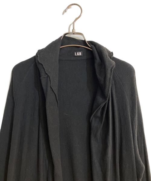 L.G.B（ルグランブルー）L.G.B (ルグランブルー) アンゴラ混ドレープカーディガン ブラック サイズ:1の古着・服飾アイテム