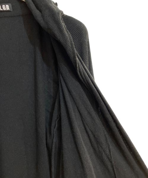 L.G.B（ルグランブルー）L.G.B (ルグランブルー) アンゴラ混ドレープカーディガン ブラック サイズ:1の古着・服飾アイテム