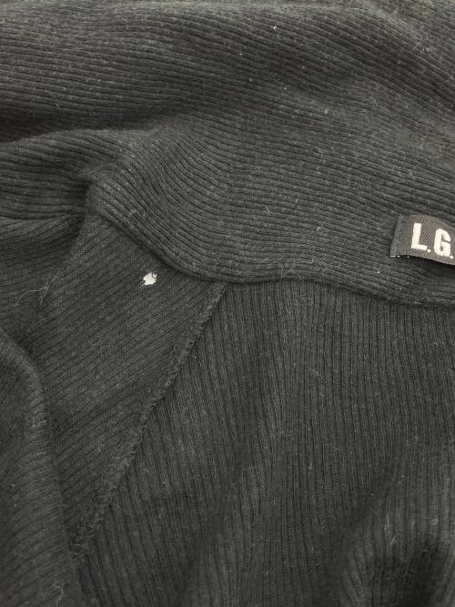 L.G.B（ルグランブルー）L.G.B (ルグランブルー) アンゴラ混ドレープカーディガン ブラック サイズ:1の古着・服飾アイテム