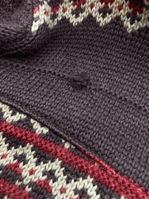COMME des GARCONS JUNYA WATANABE MAN（コム デ ギャルソン ジュンヤ ワタナベ マン）COMME des GARCONS JUNYA WATANABE MAN (コム デ ギャルソン ジュンヤ ワタナベ マン) Lewis Leathers (ルイスレザース) ニットダブルライダースジャケット ブラウン サイズ:Lの古着・服飾アイテム