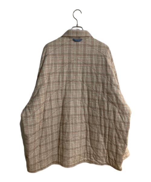 Acne studios（アクネ ストゥディオズ）ACNE STUDIOS (アクネ ストゥディオズ) 中綿チェックシャツジャケット ベージュ サイズ:48の古着・服飾アイテム