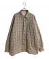 ACNE STUDIOS（アクネ ストゥディオズ）の古着「中綿チェックシャツジャケット」｜ベージュ