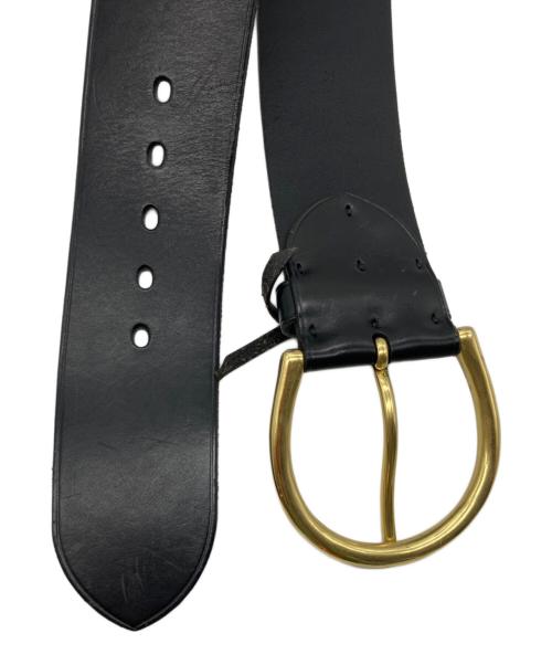 RALPH LAUREN（ラルフローレン）RALPH LAUREN (ラルフローレン) リングバックルレザーベルト ブラック サイズ:Mの古着・服飾アイテム