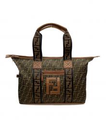 FENDI（フェンディ）の古着「ズッカ柄ハンドバッグ」｜ブラウン