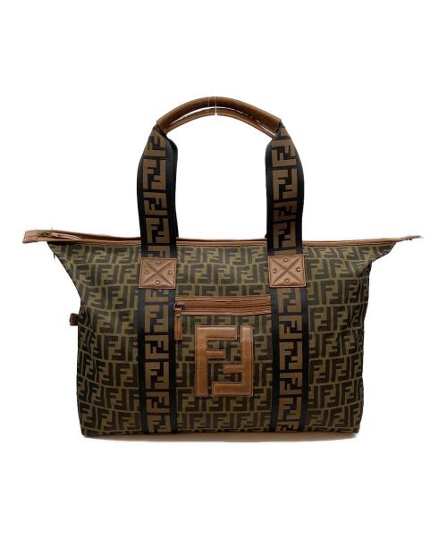 FENDI（フェンディ）FENDI (フェンディ) ズッカ柄ハンドバッグ ブラウンの古着・服飾アイテム