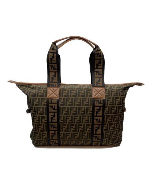 FENDI（フェンディ）FENDI (フェンディ) ズッカ柄ハンドバッグ ブラウンの古着・服飾アイテム
