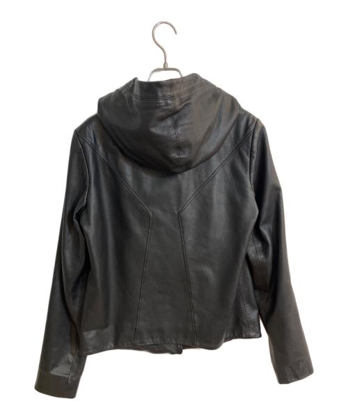 HELMUT LANG（ヘルムートラング）HELMUT LANG (ヘルムートラング) ラムレザーフーディジャケット ブラック サイズ:Mの古着・服飾アイテム
