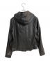 HELMUT LANG (ヘルムートラング) ラムレザーフーディジャケット ブラック サイズ:M：20000円