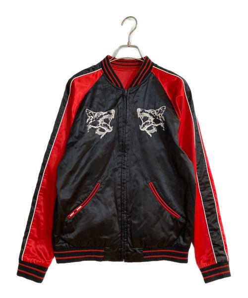 DIESEL（ディーゼル）DIESEL (ディーゼル) リバーシブル スカジャン ブラック×レッド サイズ:Mの古着・服飾アイテム
