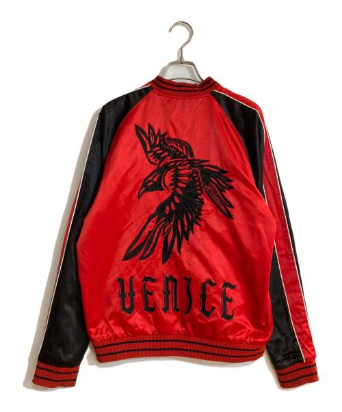 DIESEL（ディーゼル）DIESEL (ディーゼル) リバーシブル スカジャン ブラック×レッド サイズ:Mの古着・服飾アイテム