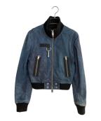 DIESELディーゼル）の古着「L-OLENA ラムレザージャケット」｜ブルー
