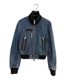 DIESEL（ディーゼル）の古着「L-OLENA ラムレザージャケット」｜ブルー