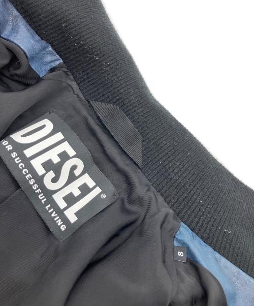DIESEL（ディーゼル）DIESEL (ディーゼル) L-OLENA ラムレザージャケット ブルー サイズ:Sの古着・服飾アイテム