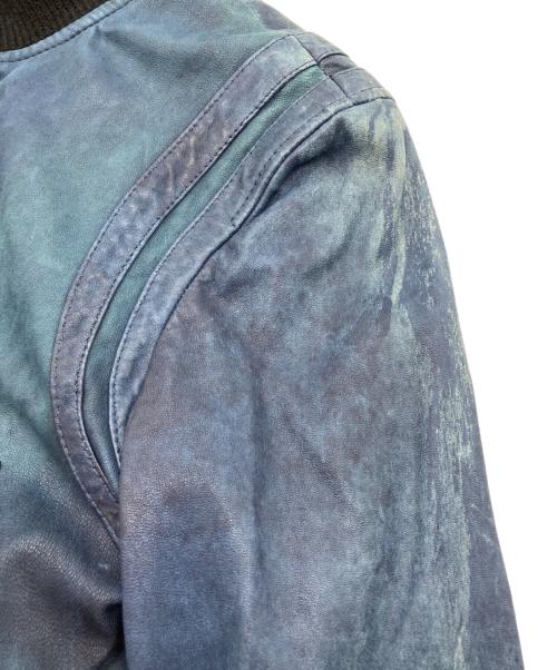 DIESEL（ディーゼル）DIESEL (ディーゼル) L-OLENA ラムレザージャケット ブルー サイズ:Sの古着・服飾アイテム
