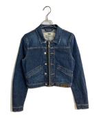 DIESELディーゼル）の古着「クロップド丈デニムジャケット」｜ネイビー