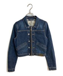DIESEL（ディーゼル）の古着「クロップド丈デニムジャケット」｜ネイビー