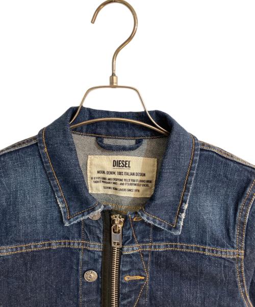 DIESEL（ディーゼル）DIESEL (ディーゼル) クロップド丈デニムジャケット ネイビー サイズ:XSの古着・服飾アイテム
