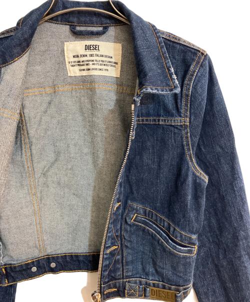 DIESEL（ディーゼル）DIESEL (ディーゼル) クロップド丈デニムジャケット ネイビー サイズ:XSの古着・服飾アイテム