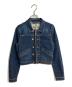 DIESEL（ディーゼル）の古着「クロップド丈デニムジャケット」｜ネイビー