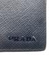 中古・古着 PRADA (プラダ) サフィアーノレザーマネークリップ ネイビー：15000円