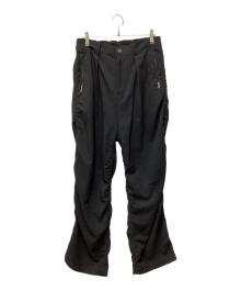 UNDERCOVER（アンダーカバー）の古着「Black Twill Elastic Waistband Pants」｜ブラック