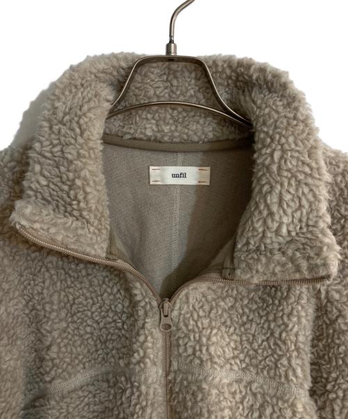 UNFIL（アンフィル）unfil (アンフィル) wool pile boa fleece full zip jacket/ウールパイルボアフリースフルジップジャケット ベージュ サイズ:3の古着・服飾アイテム